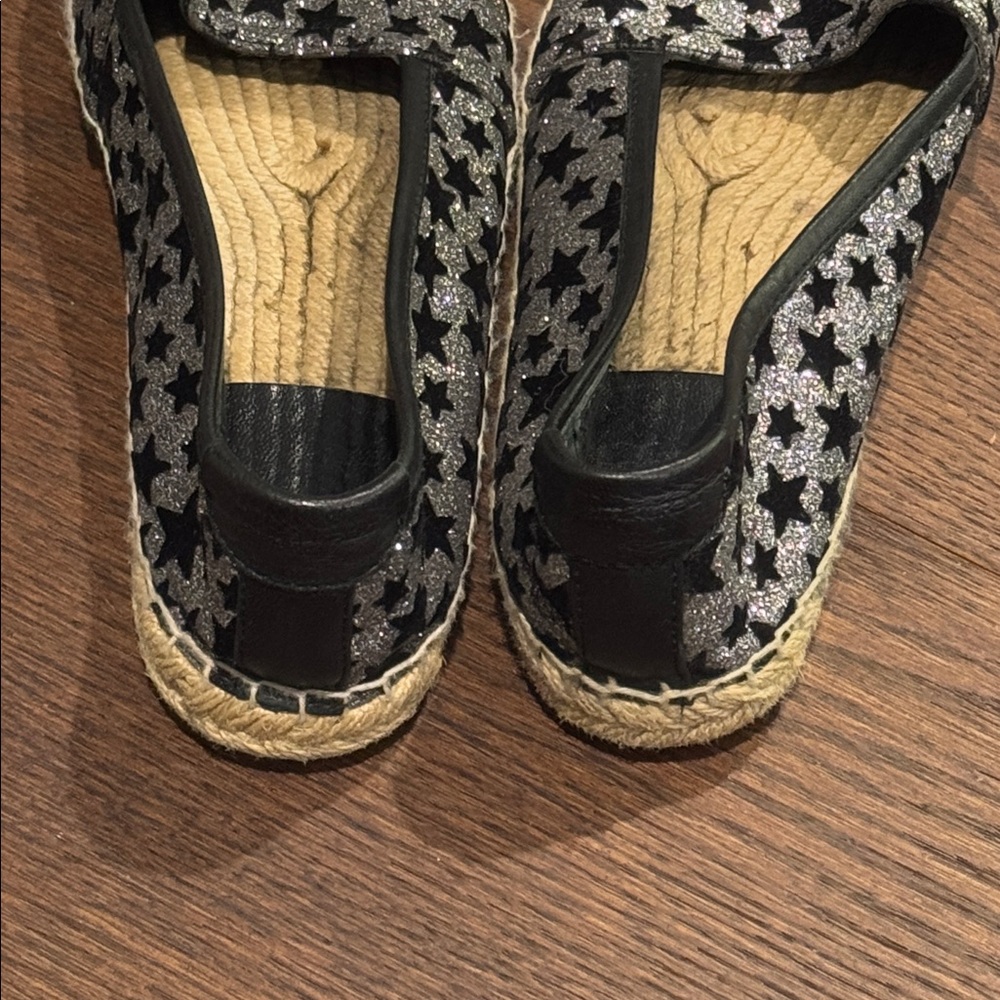 Saint Laurent Black and Silver Stars Detail Size 38.5/8.5 - Picture 6 of 6